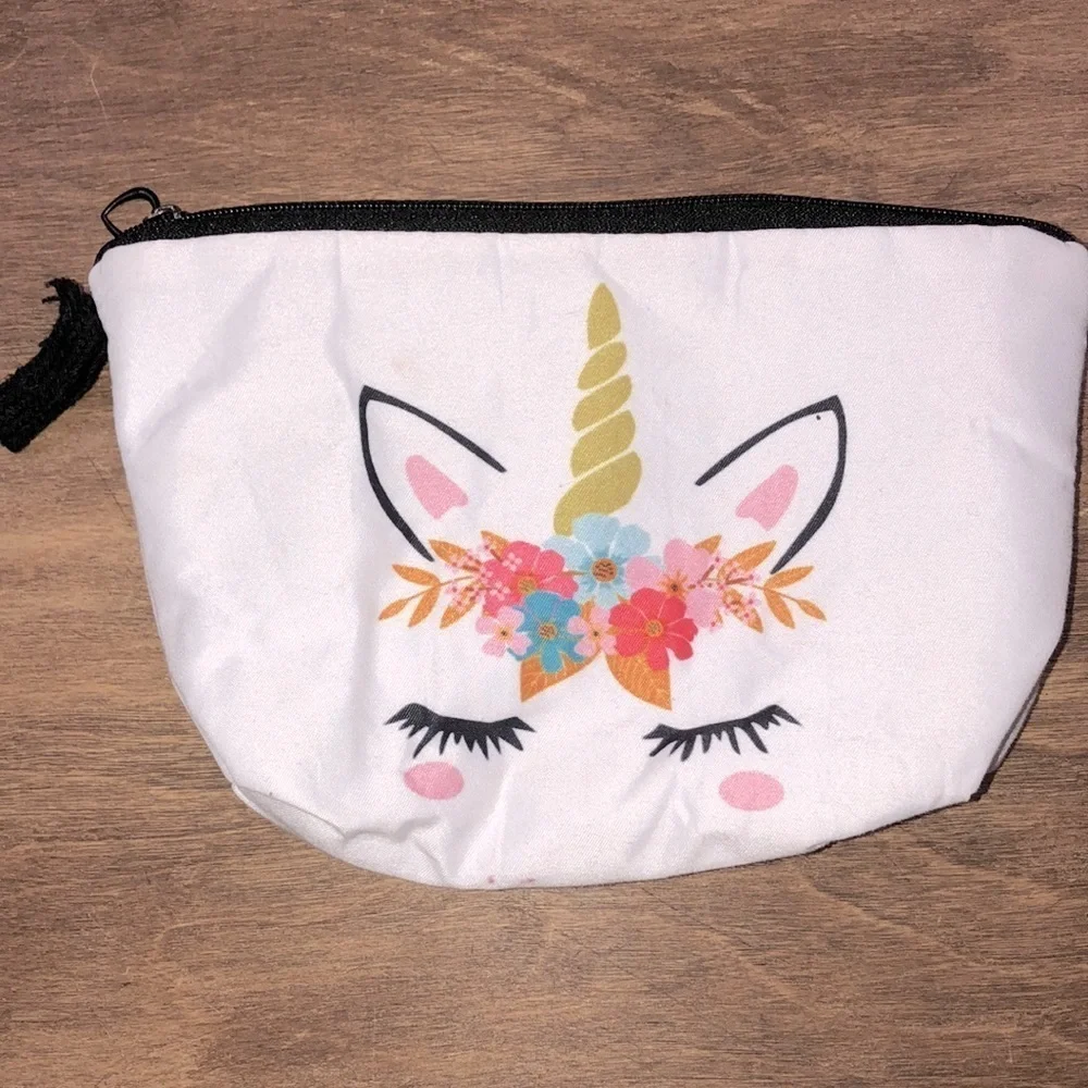 Small unicorn cosmetics bag